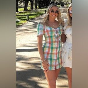 Anthropologie Farrow Plaid Dress Size Small!